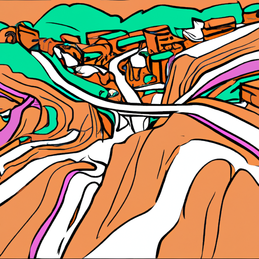 Mudslide through mountain town