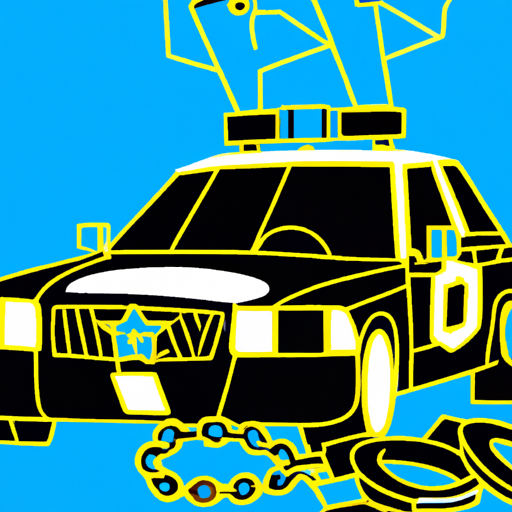 Oakland police car and handcuffs