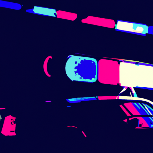 Police Car Lights at Night