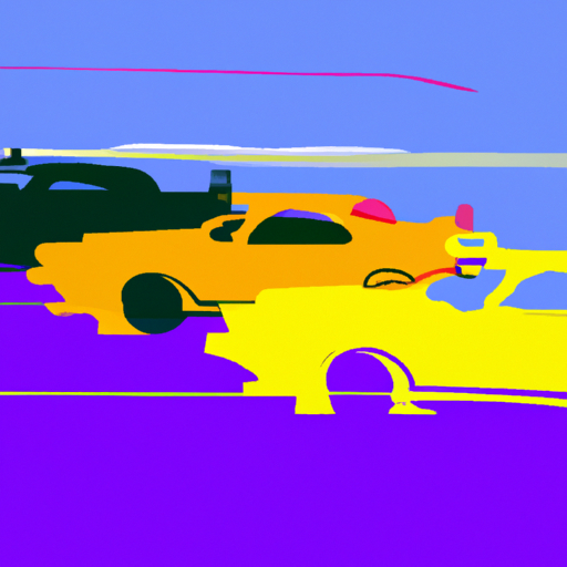 Police Cars in High-Speed Chase