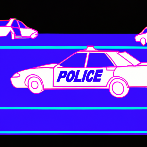 Police car in pursuit