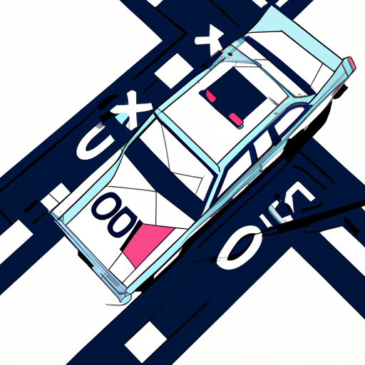 Police car, road intersection