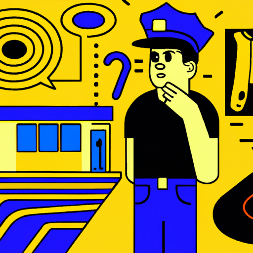 Police officer at crime scene