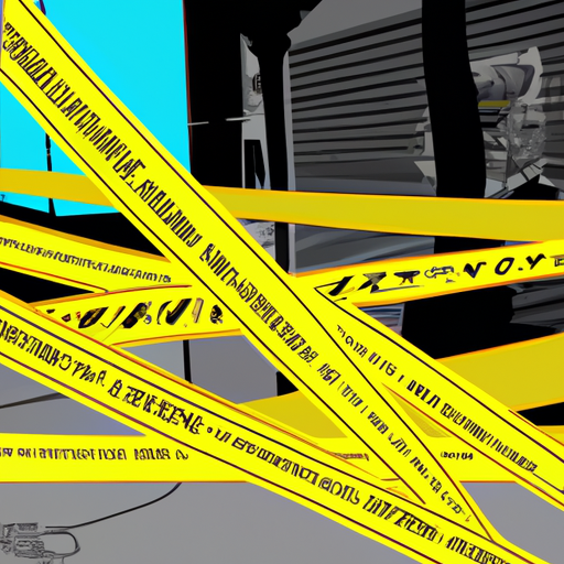 Police tape, Boyle Heights street, investigation scene