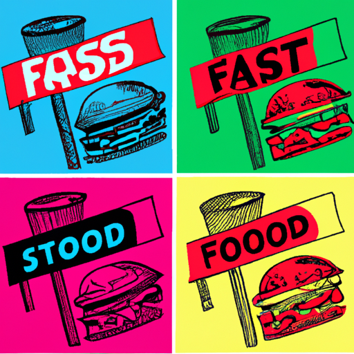 Protest signs, fast food restaurant, San Jose