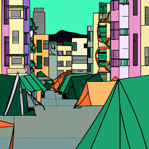 San Francisco street with tents