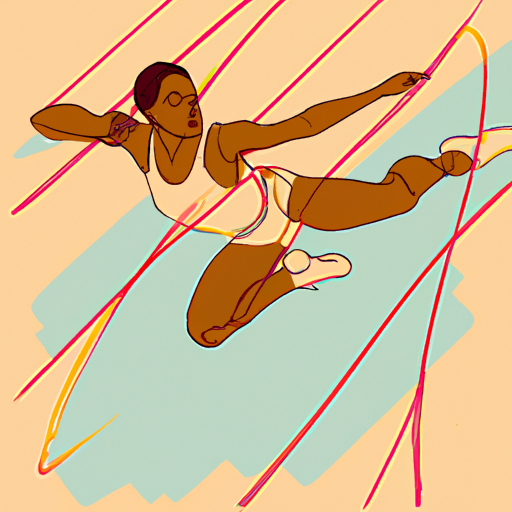 Simone Biles in Mid-Air Jump