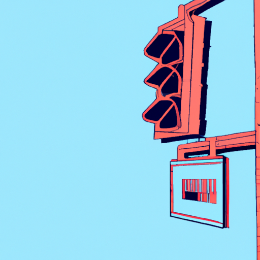 Traffic lights and crosswalk sign