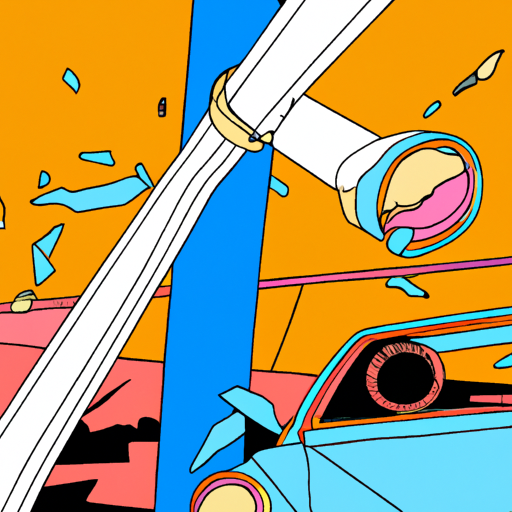 Vehicle Crashes into Light Pole