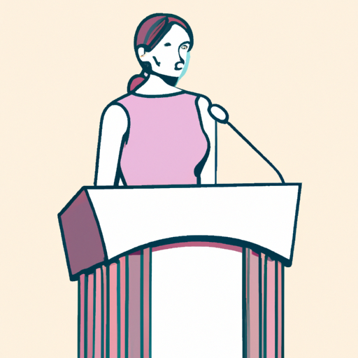 Woman Speaking at Podium
