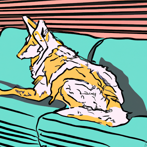 A wild coyote is found lounging on a couch in San Francisco.